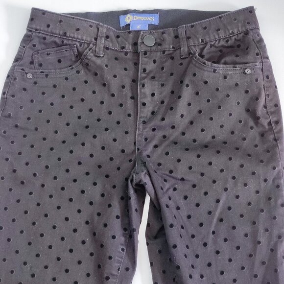 Democracy Ab'Solution leans grey with black polka dot women's size 6 - Picture 2 of 16